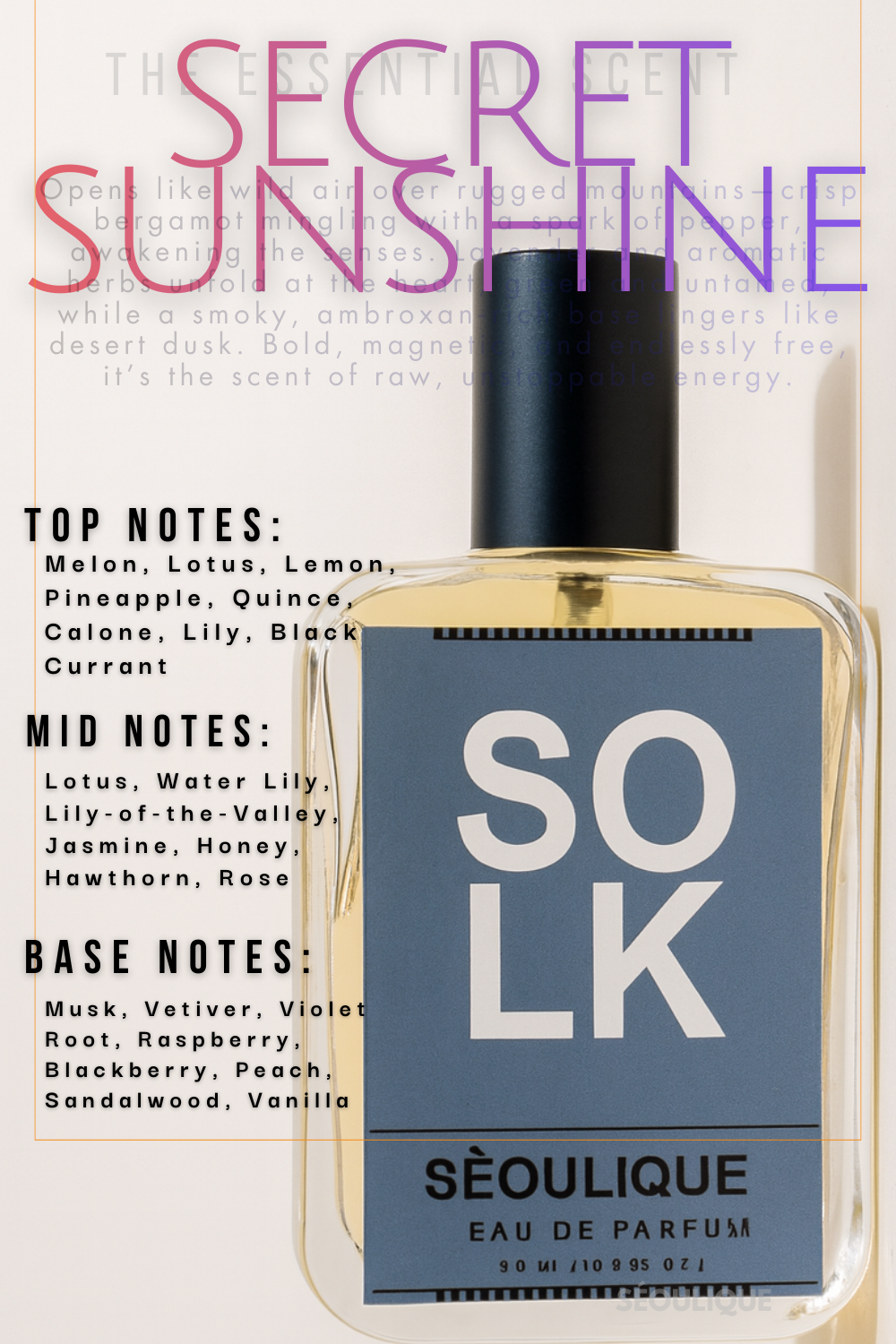 Secret Sunshine  For Women - Seoulique Perfumes